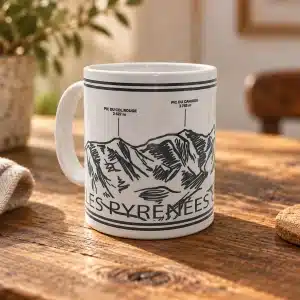 Mug illustré des Pyrénées-Orientales, boutique de produits catalans au Soler