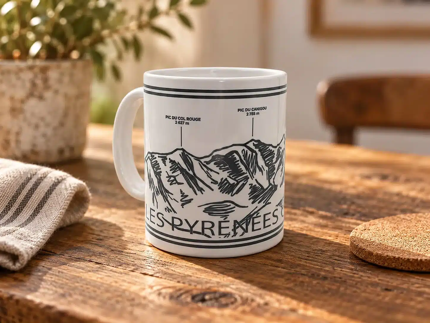 Mug illustré des Pyrénées-Orientales, boutique de produits catalans au Soler