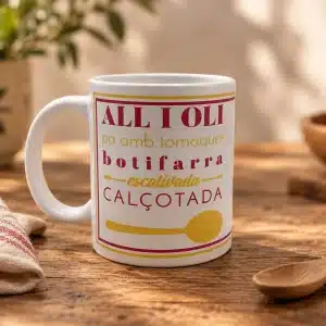 Mug catalan à recette all i oli et calçotada, La Boutique Catalane au Soler