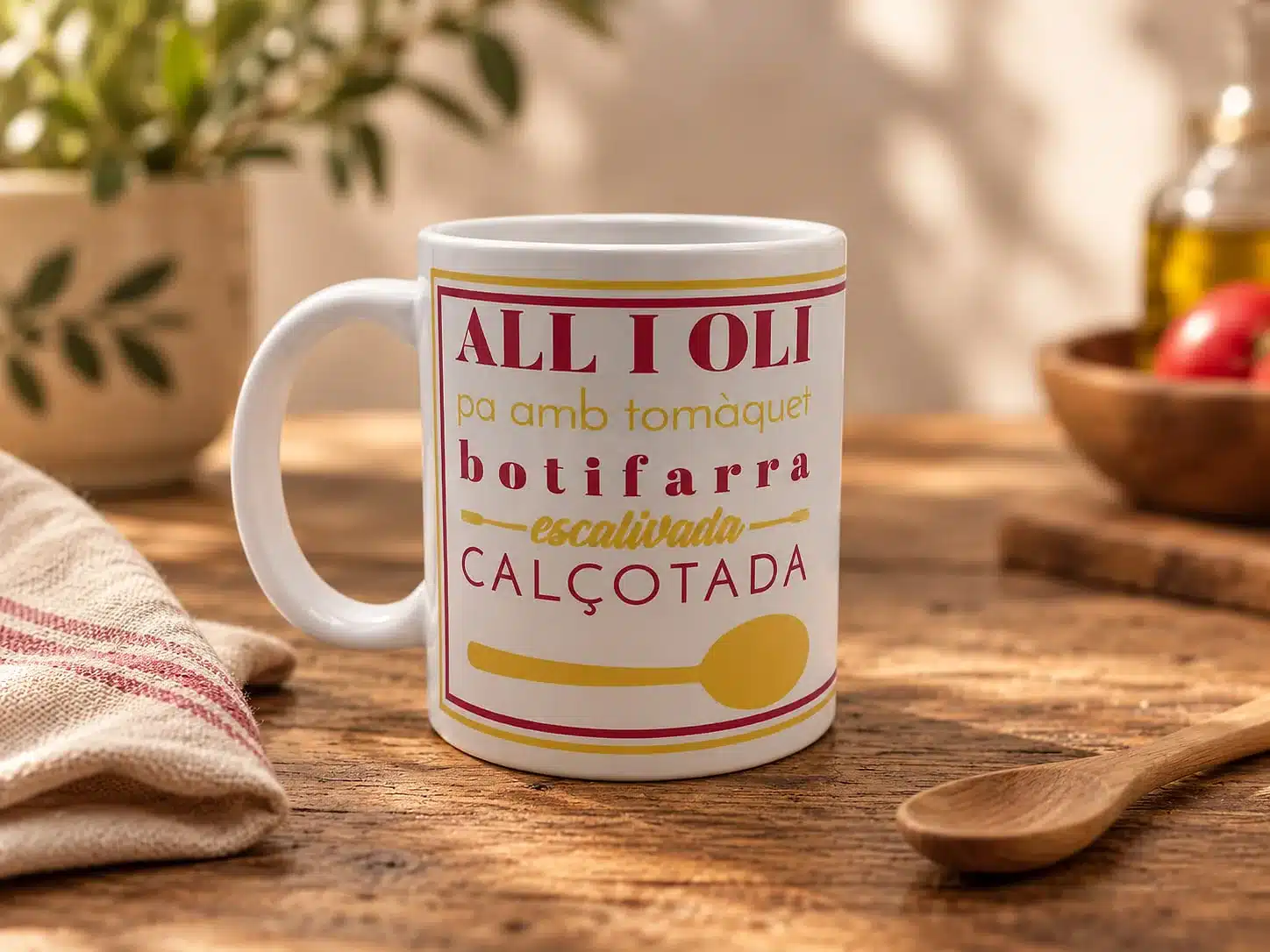 Mug catalan à recette all i oli et calçotada, La Boutique Catalane au Soler