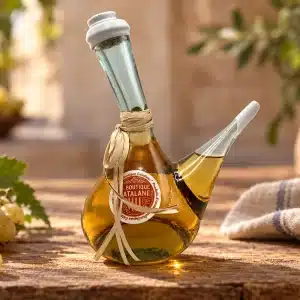 Pourou en verre soufflé rempli de muscat Nadal-Hainaut, La Boutique Catalane au Soler